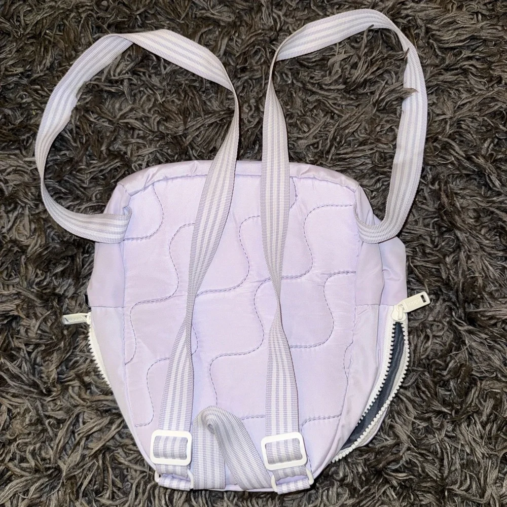 Women's Adidas Lilac Mini Backpack with White Logo - Picture 2 of 4